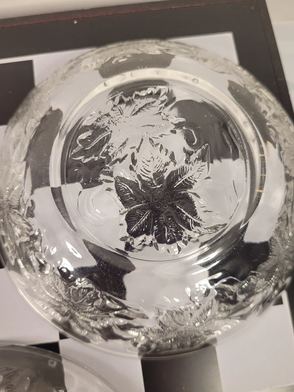 Vintage Princess House Set of 3 Fantasia Poinsettia Berry Dessert Bowls Nice (X)